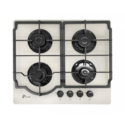 Газовая варочная панель Лысьва GR04600G00 (ПГВ 43 К) решетка двухсекционная, кремовая