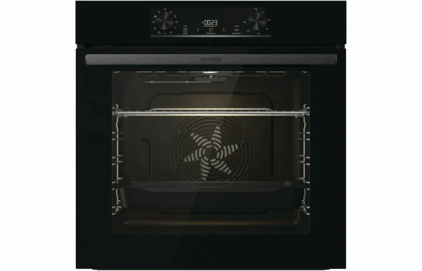 Духовой шкаф GORENJE BO6735E02BK 738376, чёрный, 11 режимов, очистка паром AquaClean, 77 л, поворотные переключатели