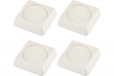 Антивибрационные подставки РЫЖИЙ КОТ, 4шт, квадратные, белый (105614)