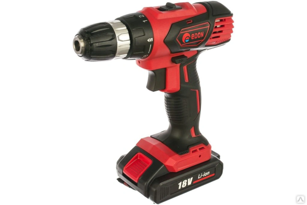 Дрель-шуруповерт Edon AD-18 (с 2-мя АКБ, кейс)