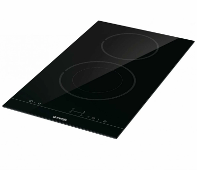 Электрическая варочная панель Gorenje ECT 322 BCSC, чёрная, 2 конфорки, сенсорные переключатели, дисплей