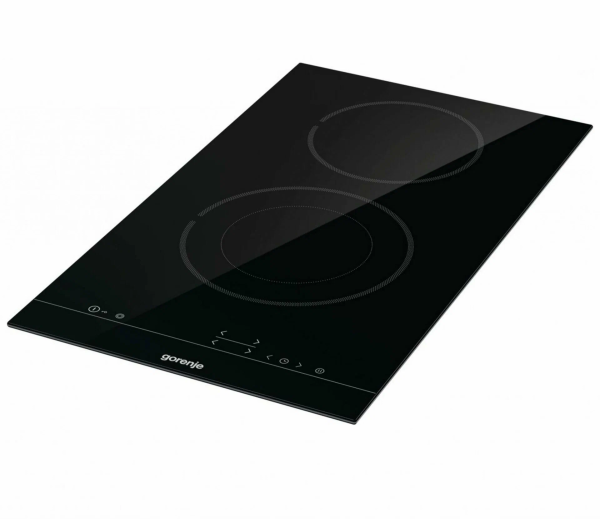 Электрическая варочная панель Gorenje ECT 322 BCSC, чёрная, 2 конфорки, сенсорные переключатели, дисплей