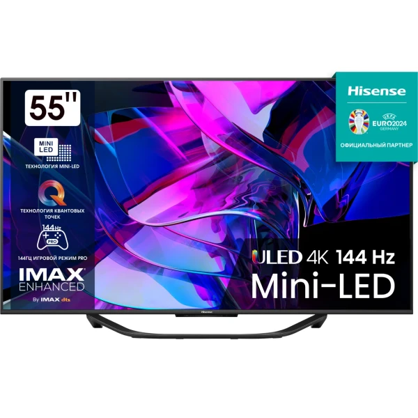 Телевизор LED Hisense 55" 55U7KQ черный 4K Ultra HD