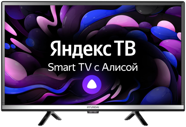 24" Телевизор Hyundai H-LED24FS5001 2020 LED на платформе Яндекс.ТВ, серебристый/черный